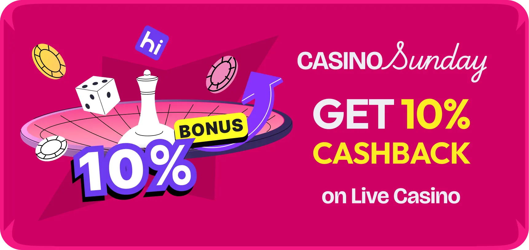Casino Sunday Cashback bei HiSpin