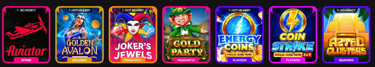 Top Games und Slots bei HiSpin